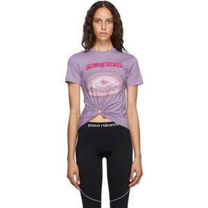Paco Rabanne Purple Tee with White Label
